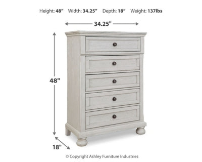 Robbinsdale Twin over Full Bunk Bed, Dresser and Chest - B742B32