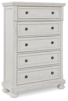 Robbinsdale King Panel Bed, Dresser, Mirror, Chest and 2 Nightstands - B742B38