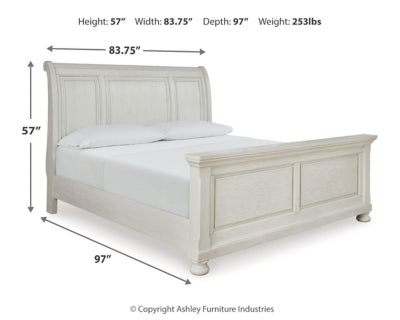 Robbinsdale King Sleigh Bed, Dresser and Mirror - B742B34