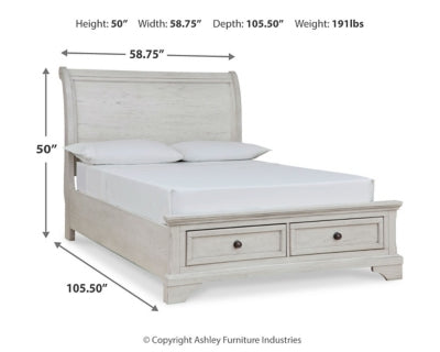 Robbinsdale Full Sleigh Storage Bed, Chest and Nightstand - B742B48