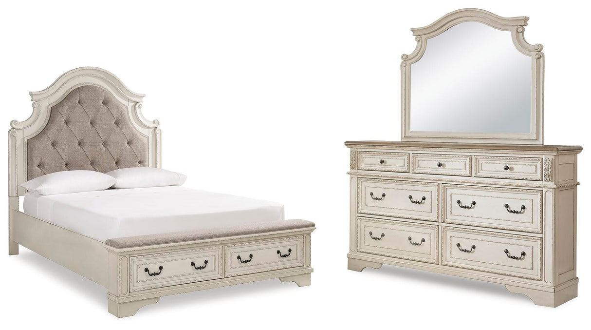 Realyn Queen Storage Bed, Dresser and Mirror - B743B19