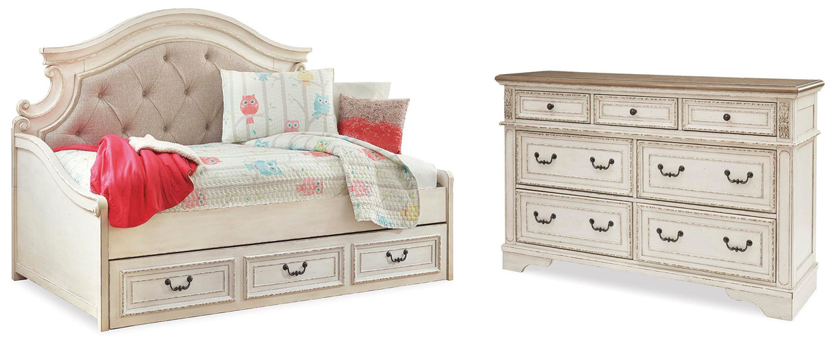 Realyn Twin Storage Day Bed and Dresser - B743B43