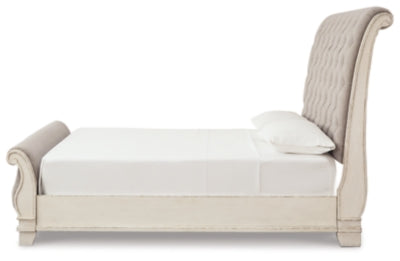 Realyn Queen Upholstered Sleigh Bed and Chest - B743B29