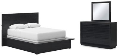 Londer Queen Panel Bed, Dresser and Mirror - B768B3