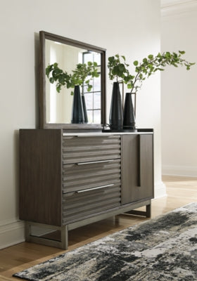 Arkenton King Panel Bed, Dresser and Mirror - B786B8