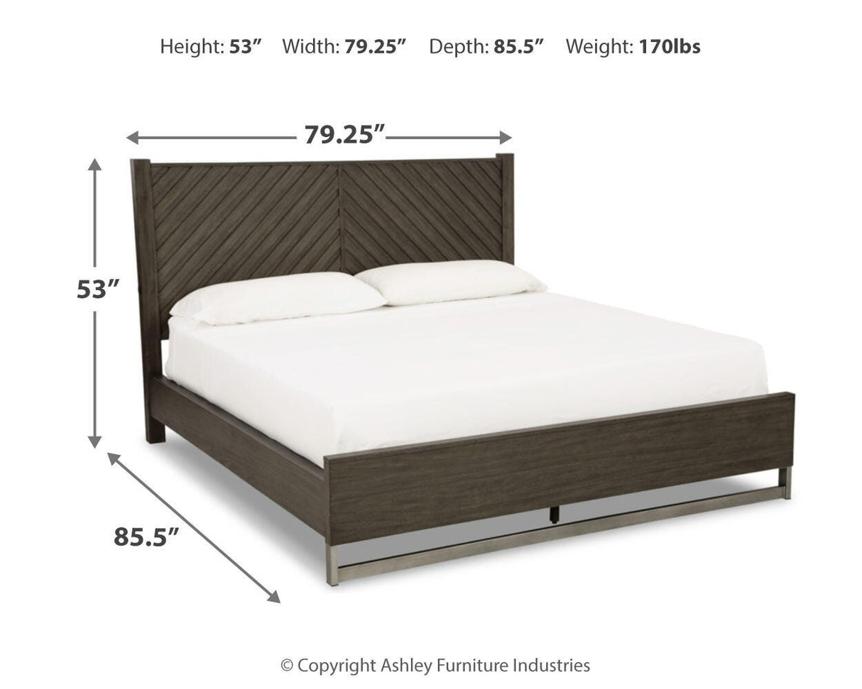 Arkenton King Panel Bed, Dresser and Mirror - B786B8