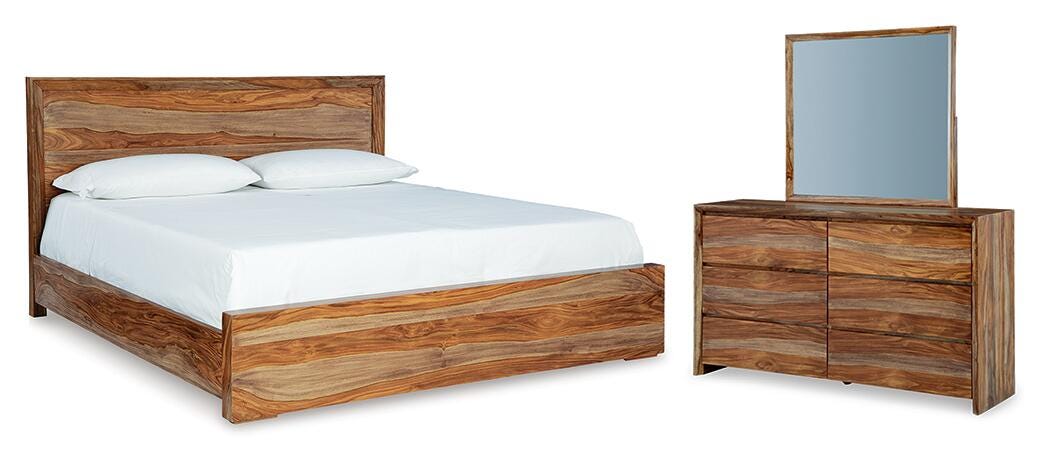 Dressonni Queen Panel Bed, Dresser and Mirror - B790B3