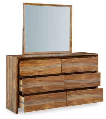 Dressonni King Panel Bed, Dresser and Mirror - B790B6
