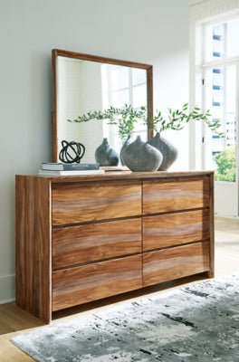 Dressonni King Panel Bed, Dresser and Mirror - B790B6
