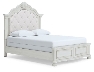 Montelaine Queen Upholstered Panel Bed, Dresser and Mirror - B795B4