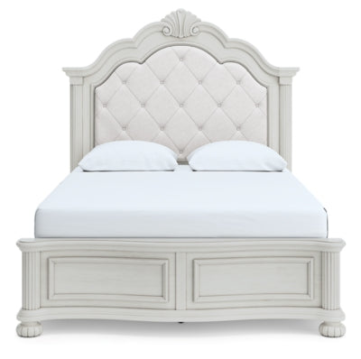 Montelaine Queen Upholstered Panel Bed, Dresser and Mirror - B795B4