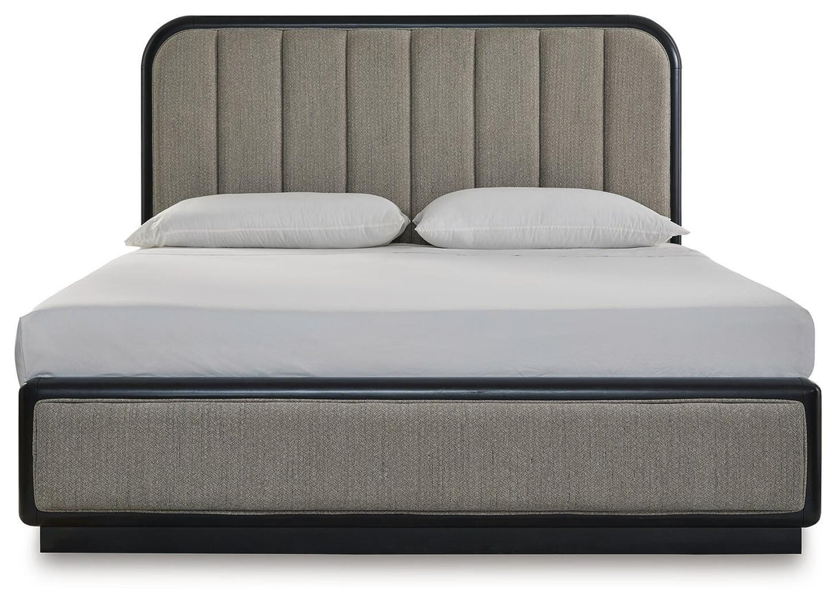Rowanbeck King Upholstered Panel Bed - B821B4