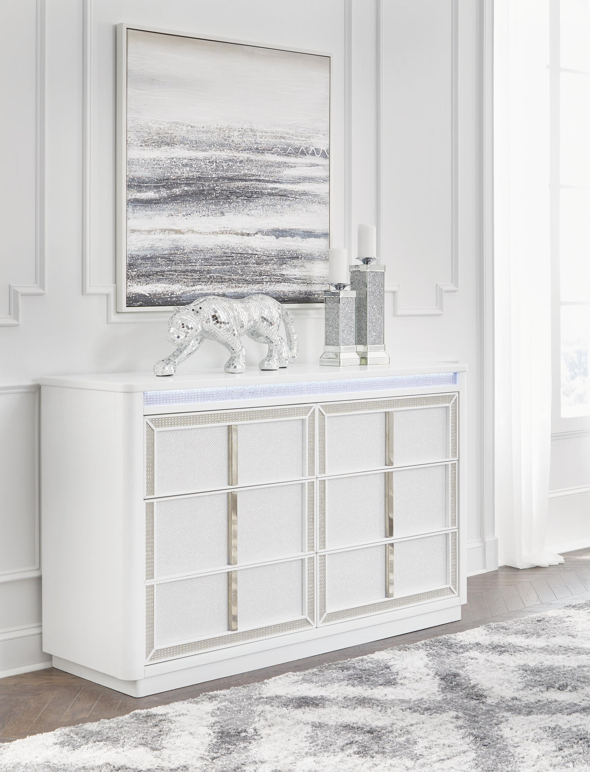 Chalanna Queen Storage Bed, Dresser and 2 Nightstands - B822B9