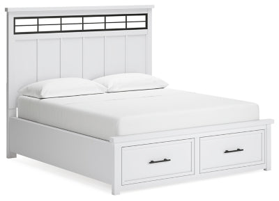 Ashbryn California King Panel Storage Bed, Dresser and Mirror - B844B7