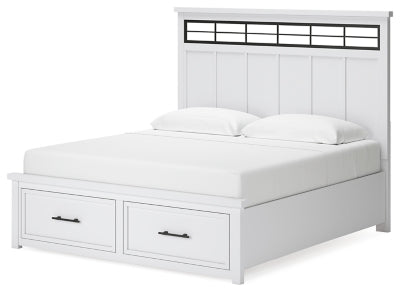Ashbryn King Panel Storage Bed, Dresser and Mirror - B844B6