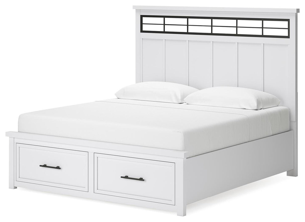 Ashbryn King Panel Storage Bed, Dresser and Mirror - B844B6