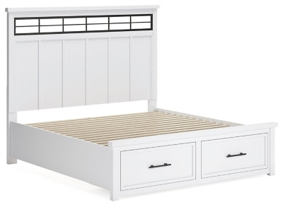 Ashbryn King Panel Storage Bed, Dresser and Mirror - B844B6