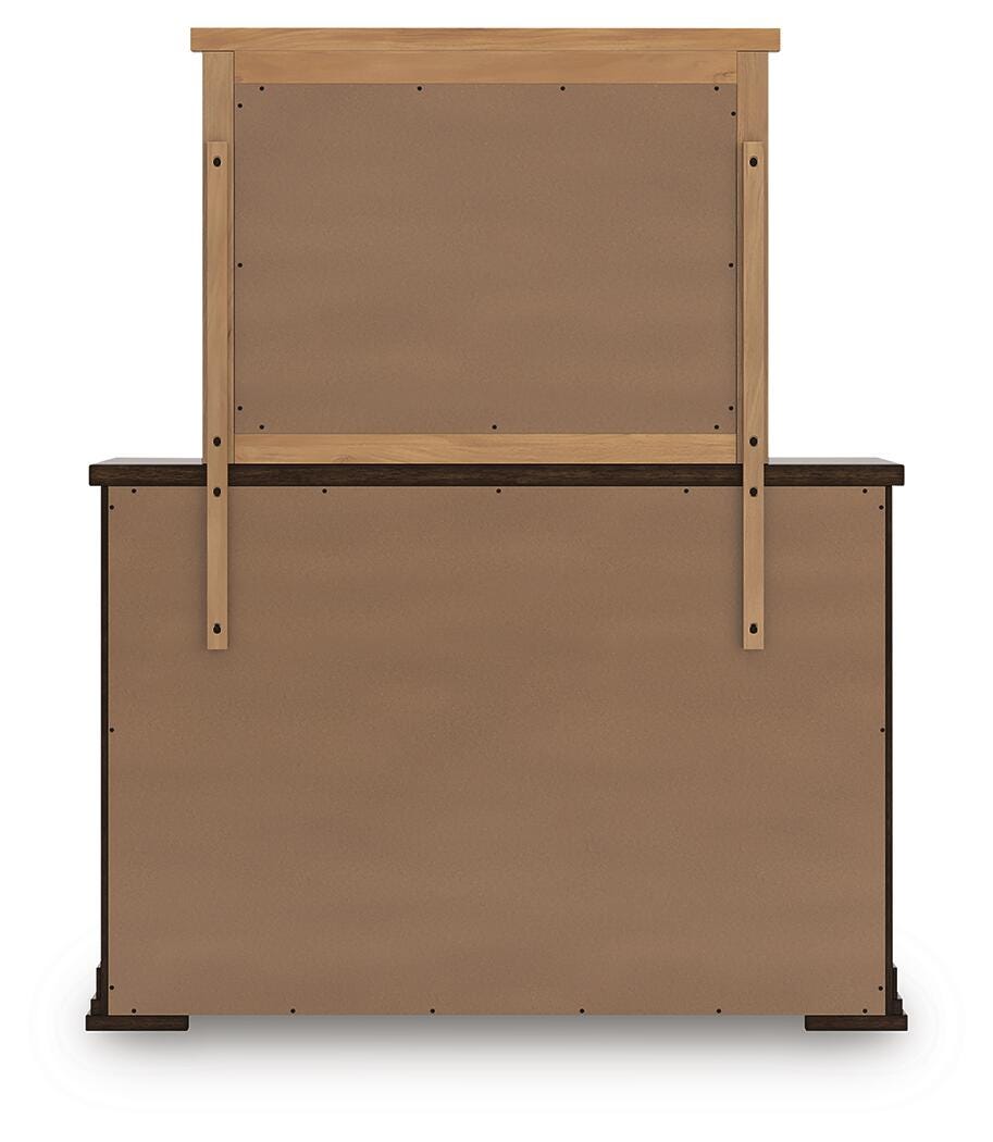 Taffenbrook Queen Panel Storage Bed, Dresser and Mirror - B849B3