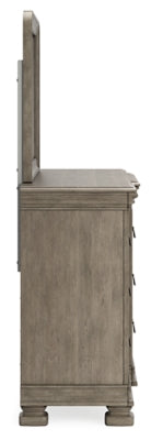 Lexorne California King Sleigh Bed, Dresser and Mirror - B924B9