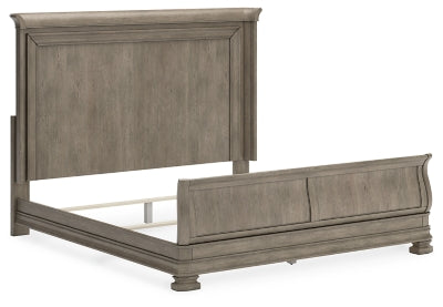 Lexorne King Sleigh Bed, Dresser and Mirror - B924B8