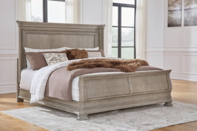 Lexorne King Sleigh Bed, Dresser and Mirror - B924B8