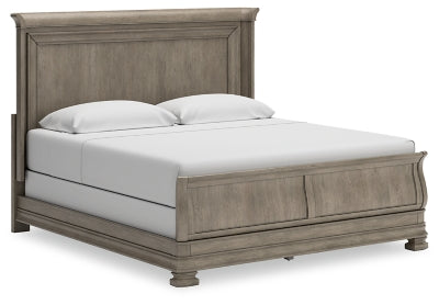 Lexorne California King Sleigh Bed, Dresser and Mirror - B924B9