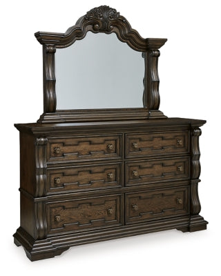 Maylee California King Panel Bed, Dresser, Mirror and Nightstand - B947B17