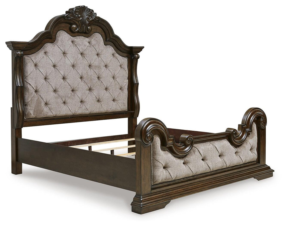 Maylee King Panel Bed, Dresser, Mirror, Chest and Nightstand - B947B22