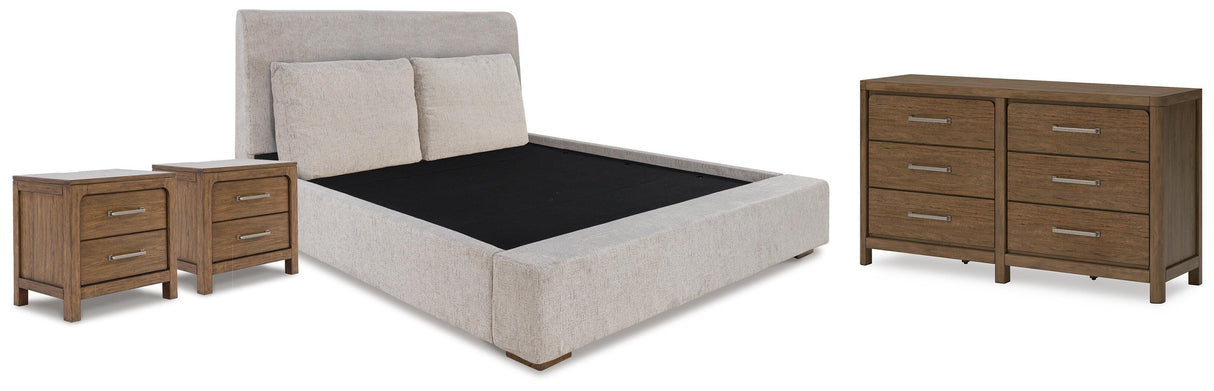 Cabalynn King Upholstered Bed, Dresser and 2 Nightstands - B974B15