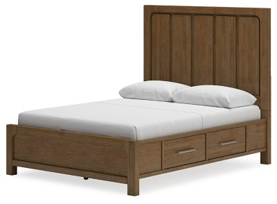 Cabalynn Queen Panel Bed with Storage, Dresser and Mirror - B974B5