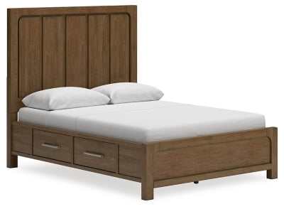Cabalynn Queen Panel Bed with Storage, Dresser and Mirror - B974B5
