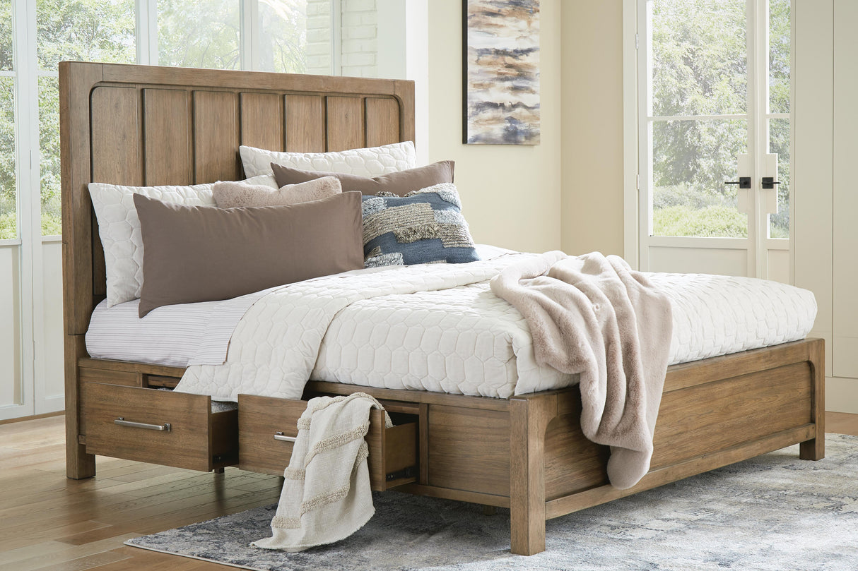 Cabalynn California King Panel Bed with Storage - B974B9