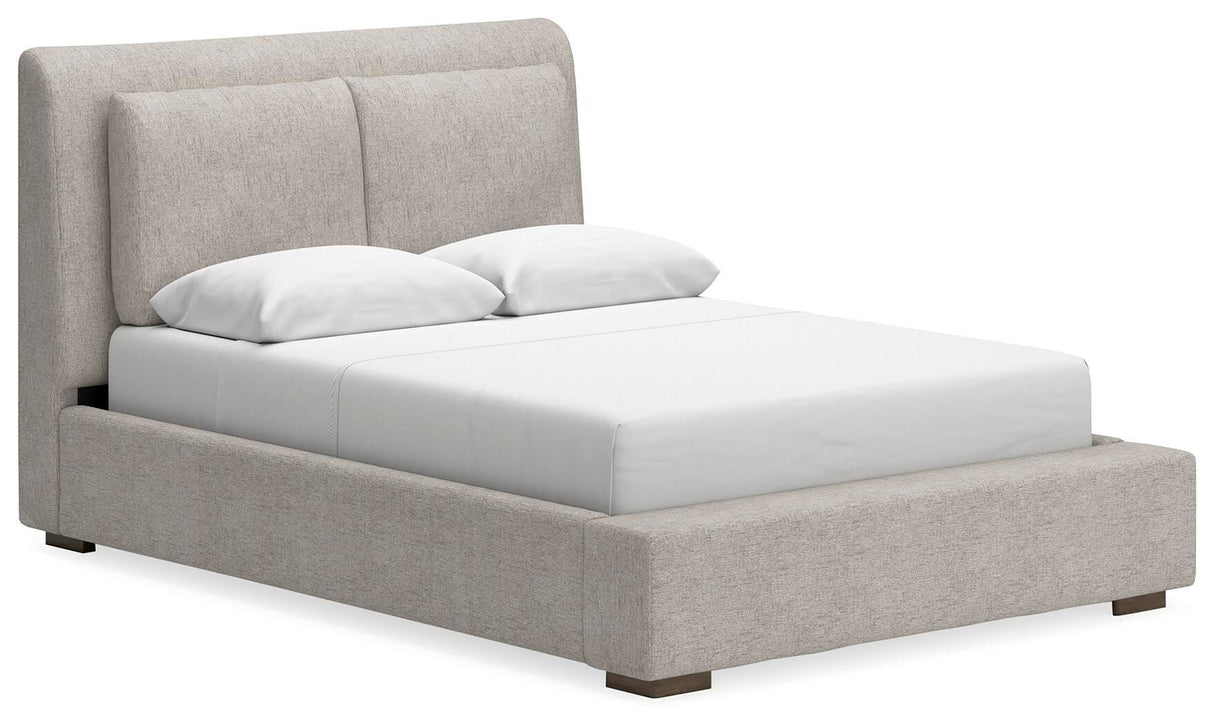 Cabalynn Queen Upholstered Bed, Dresser and Mirror - B974B3