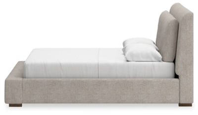 Cabalynn Queen Upholstered Bed, Dresser and Mirror - B974B3