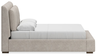 Cabalynn Queen Upholstered Bed, Dresser and Mirror - B974B3
