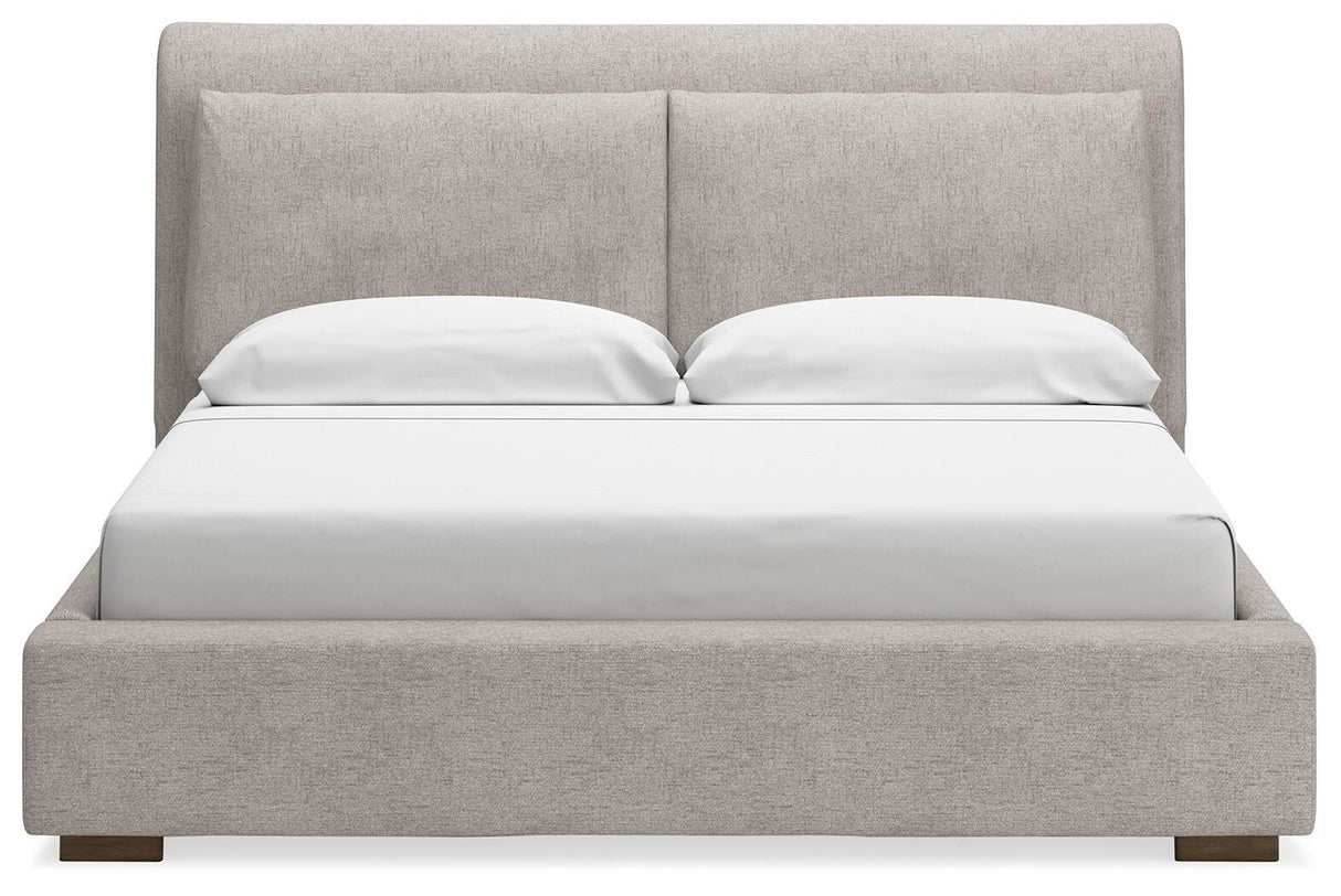 Cabalynn California King Upholstered Bed, Dresser and Mirror - B974B11