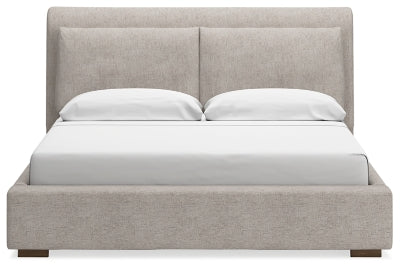Cabalynn California King Upholstered Bed, Dresser and Mirror - B974B11
