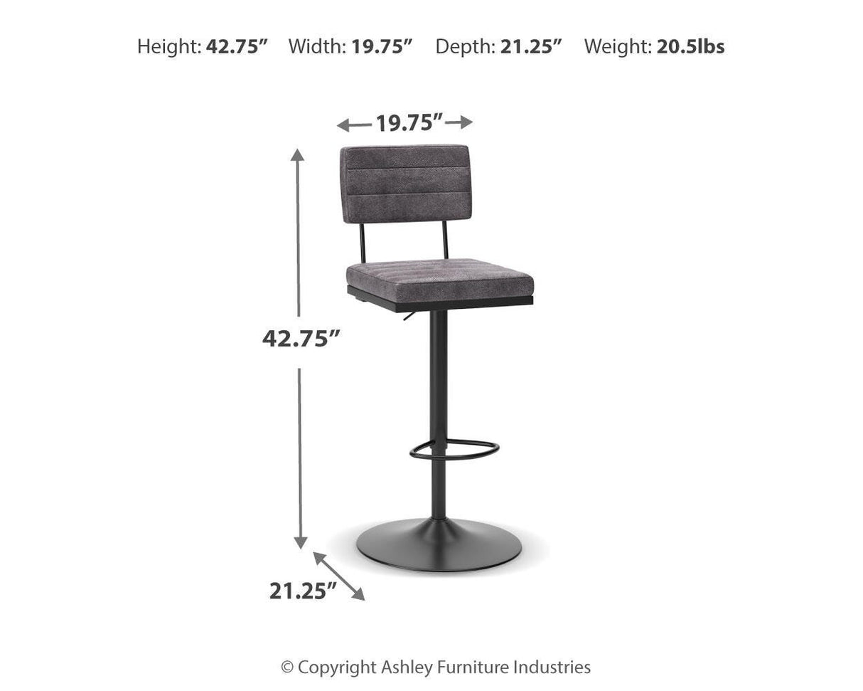 Strumford Bar Height Bar Stool - D119-630