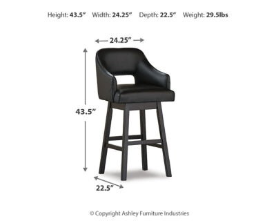 Tallenger Bar Height Bar Stool (Set of 2) - D380-930X2