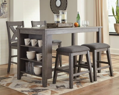 Caitbrook Counter Height Dining Table and 4 Barstools - D388D1
