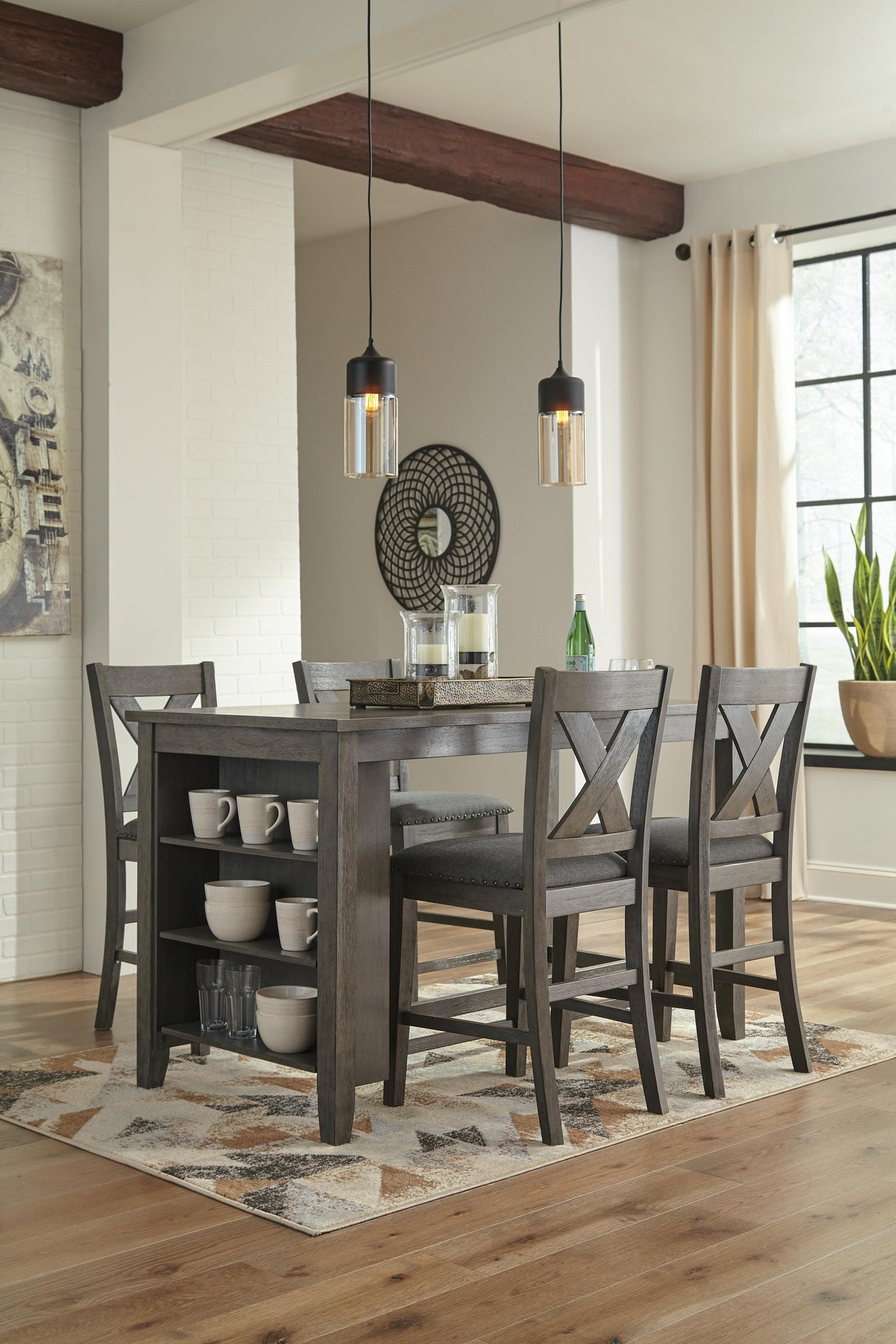 Caitbrook Counter Height Upholstered Bar Stool - D388-124