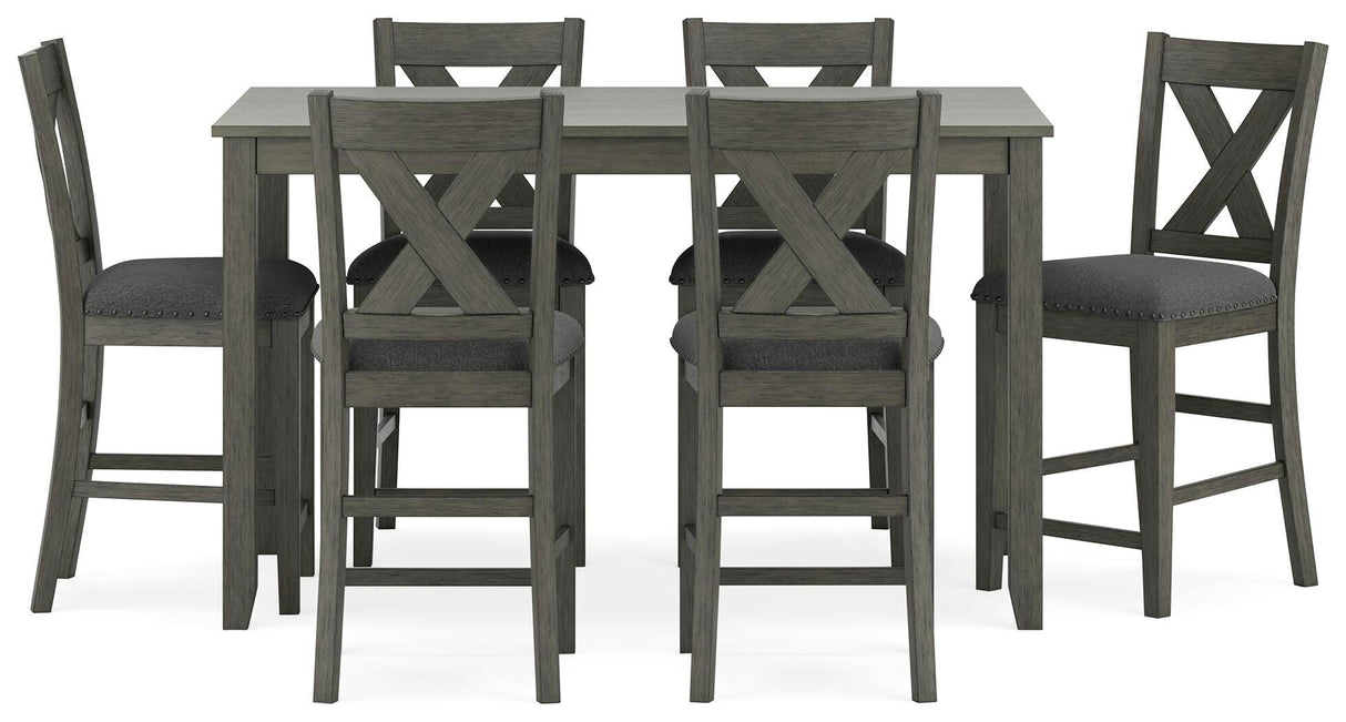 Caitbrook Counter Height Dining Table and Bar Stools (Set of 7) - D388-423