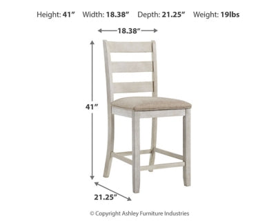 Skempton Counter Height Dining Table and 4 Barstools - D394D2
