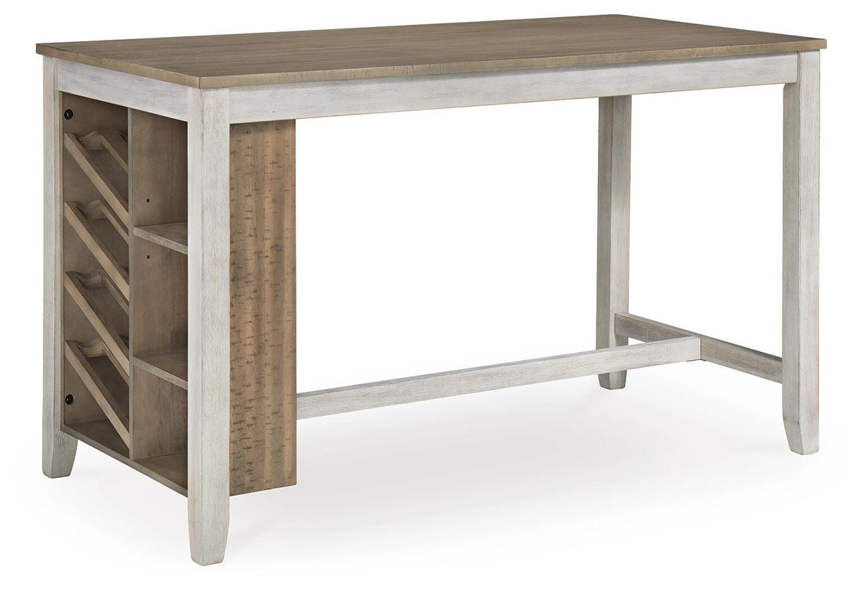 Skempton Counter Height Dining Table and 4 Barstools - D394D3