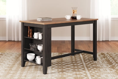 Gesthaven Counter Height Dining Table and 2 Barstools - D396D3