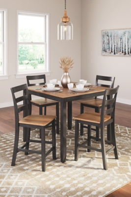 Gesthaven Counter Height Dining Table and 4 Barstools (Set of 5) - D396-223