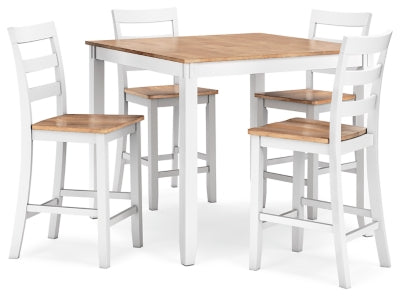 Gesthaven Counter Height Dining Table and 4 Barstools (Set of 5) - D398-223