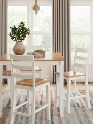 Gesthaven Counter Height Dining Table and 4 Barstools (Set of 5) - D398-223