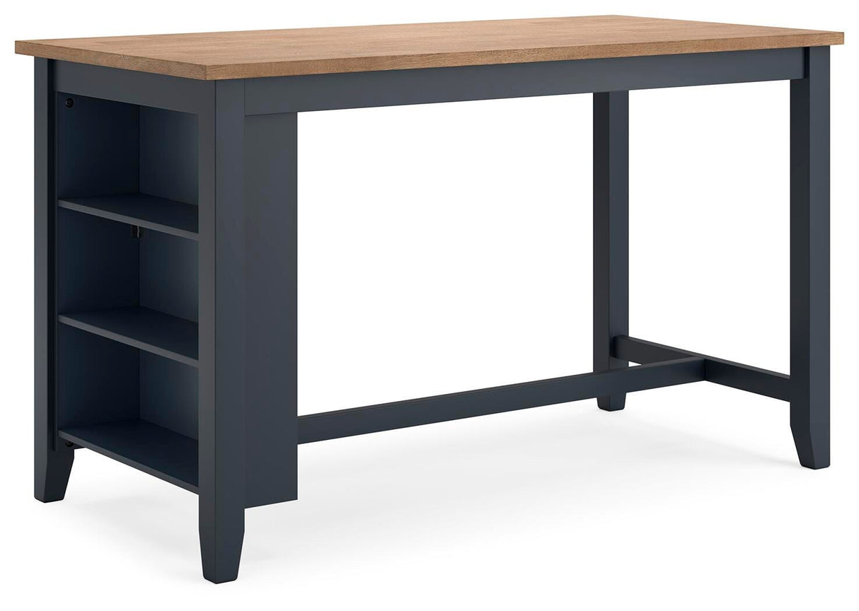 Gesthaven Counter Height Dining Table and 4 Barstools - D399D2