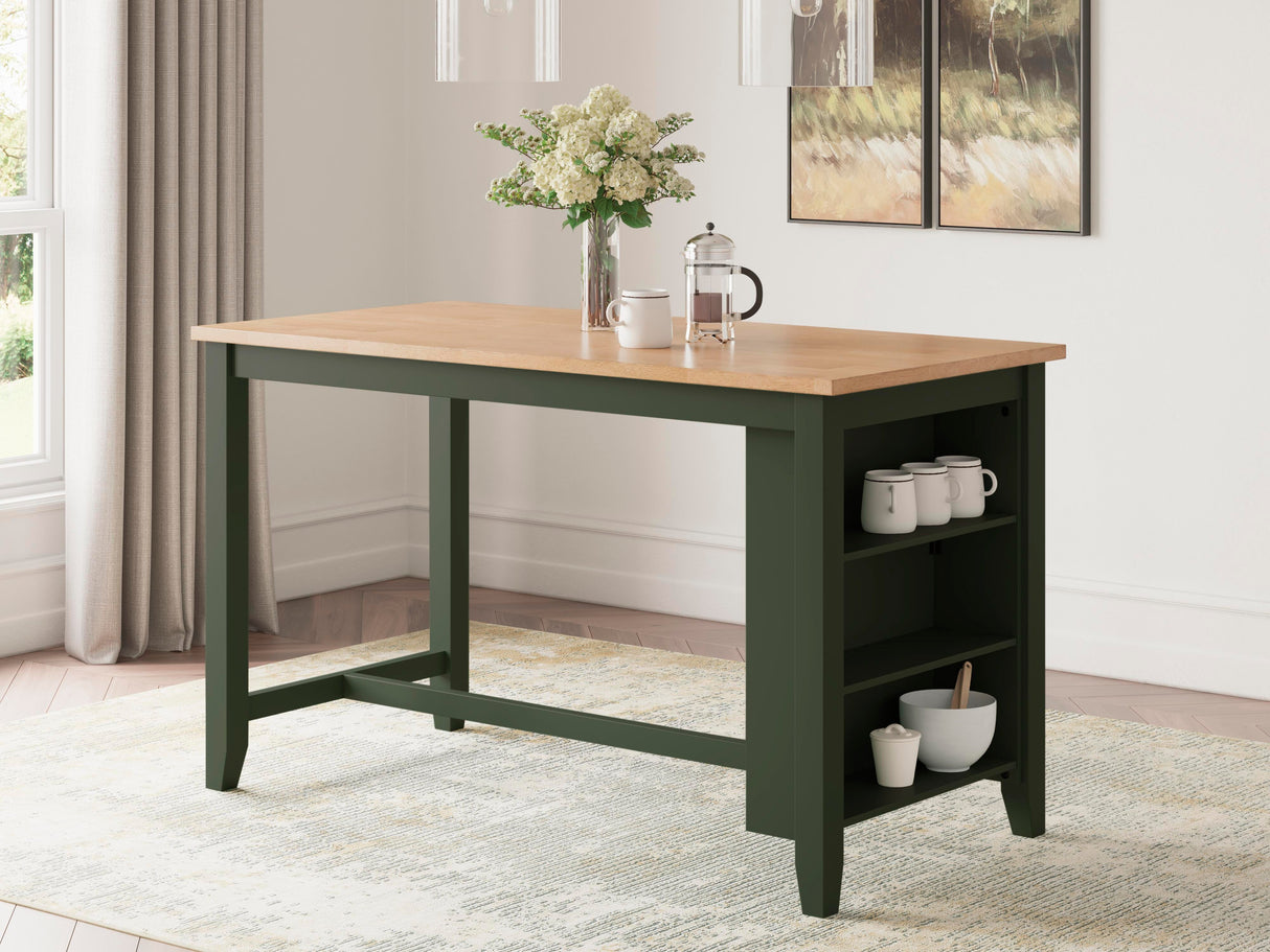 Gesthaven Counter Height Dining Table and 2 Barstools - D401D3